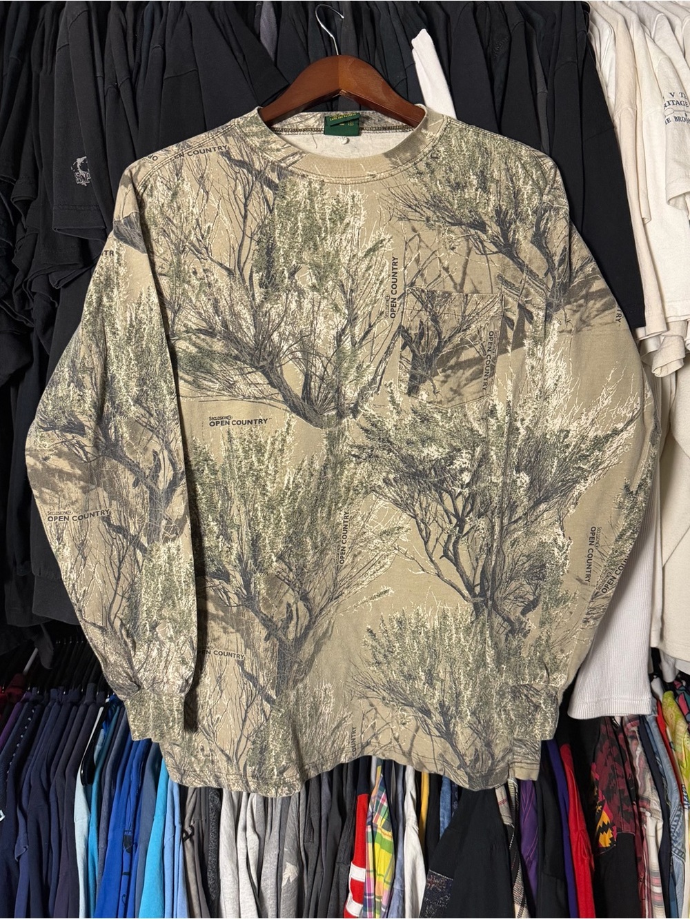 Cabela’s Open Country Camo Longsleeve Shirt Men’s Medium Regular Hunting Outdoor